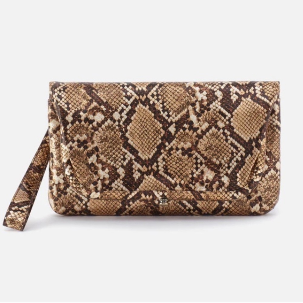 HOBO Snake Print Clutch